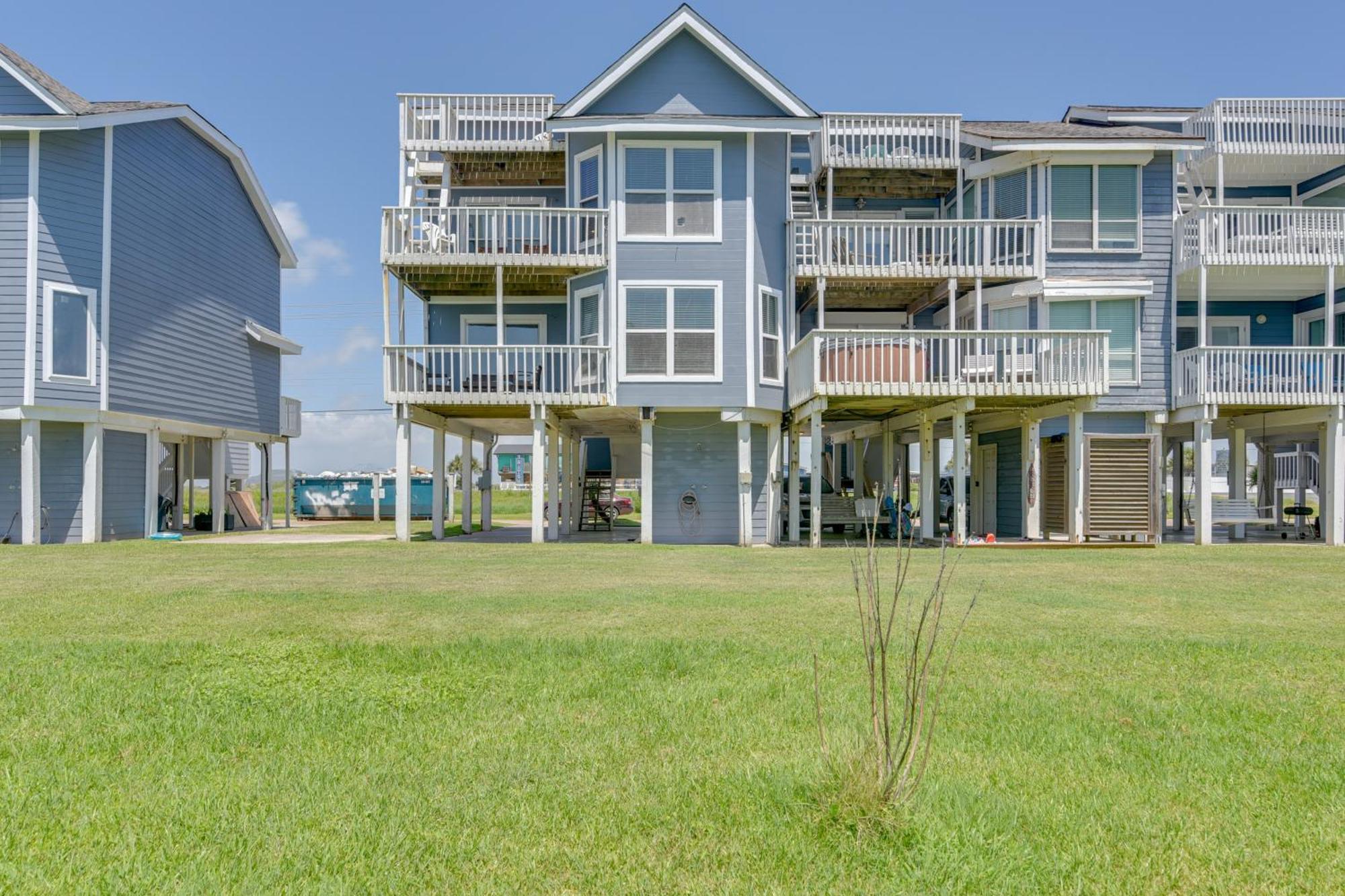 Galveston Townhome With Balconies Walk To Beach! Esterno foto
